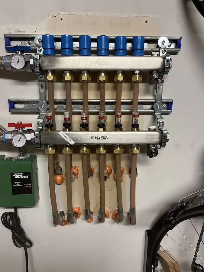 Plumber performing Gas Leak Detection at a residential property in Yorktown